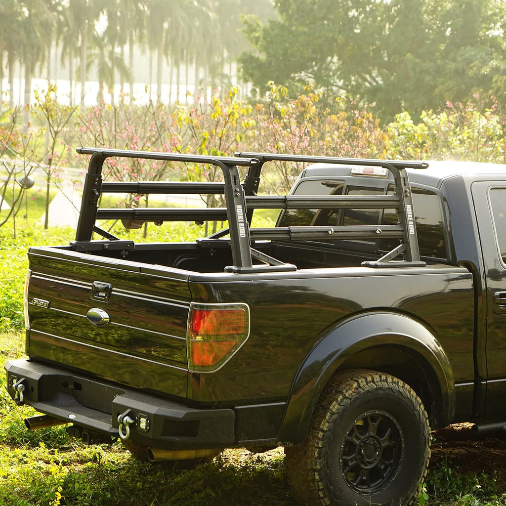 Overland Truck Bed Cargo Rack Extendable Aluminum Truck Ladder Rack Adjustable Height Heavy Duty M774398