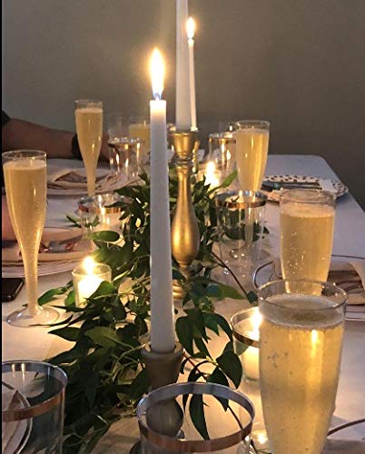 4.5 oz Gold Glitter Disposable Champagne Flutes W7935