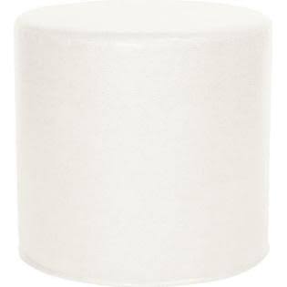 White Black Faux Leather Ottoman P290310