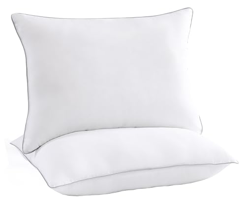 King Size Bed Pillows Set of 2 White M859