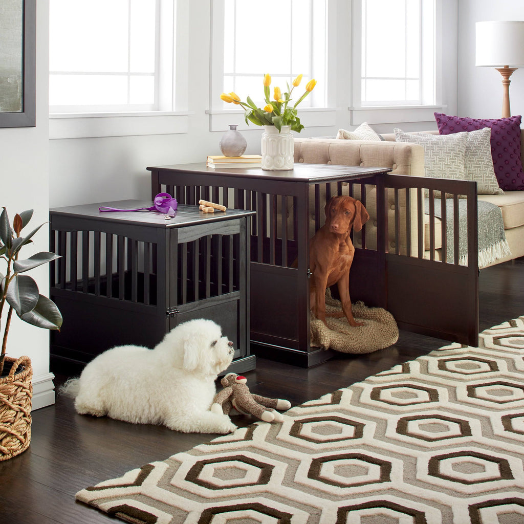 Walnut Pet Crate End Table T935