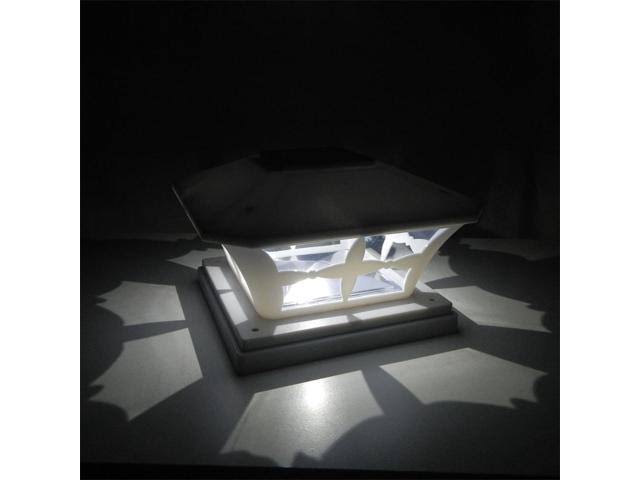 8 Pack Black White Solar Post Deck Cap Light M23045
