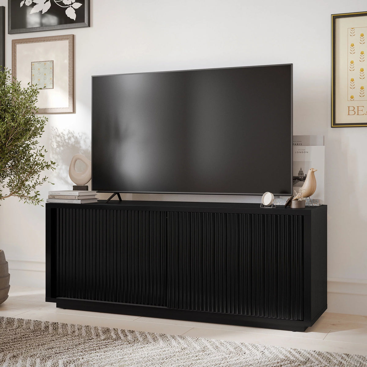 Fluted TV Stand for TVs up to 70" Y31055