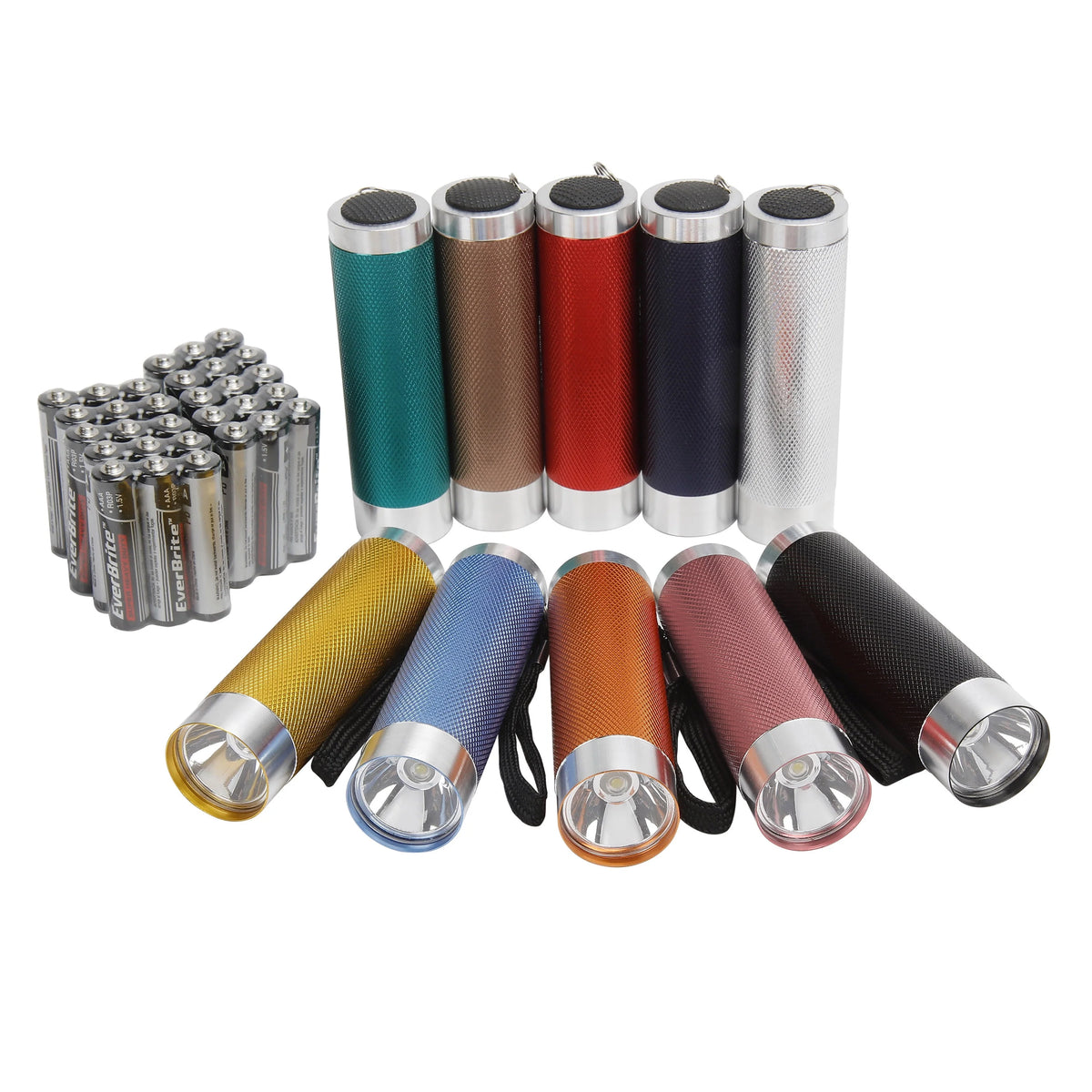 LED Flashlights 10-pack 50 Lumens Multicolor H865291
