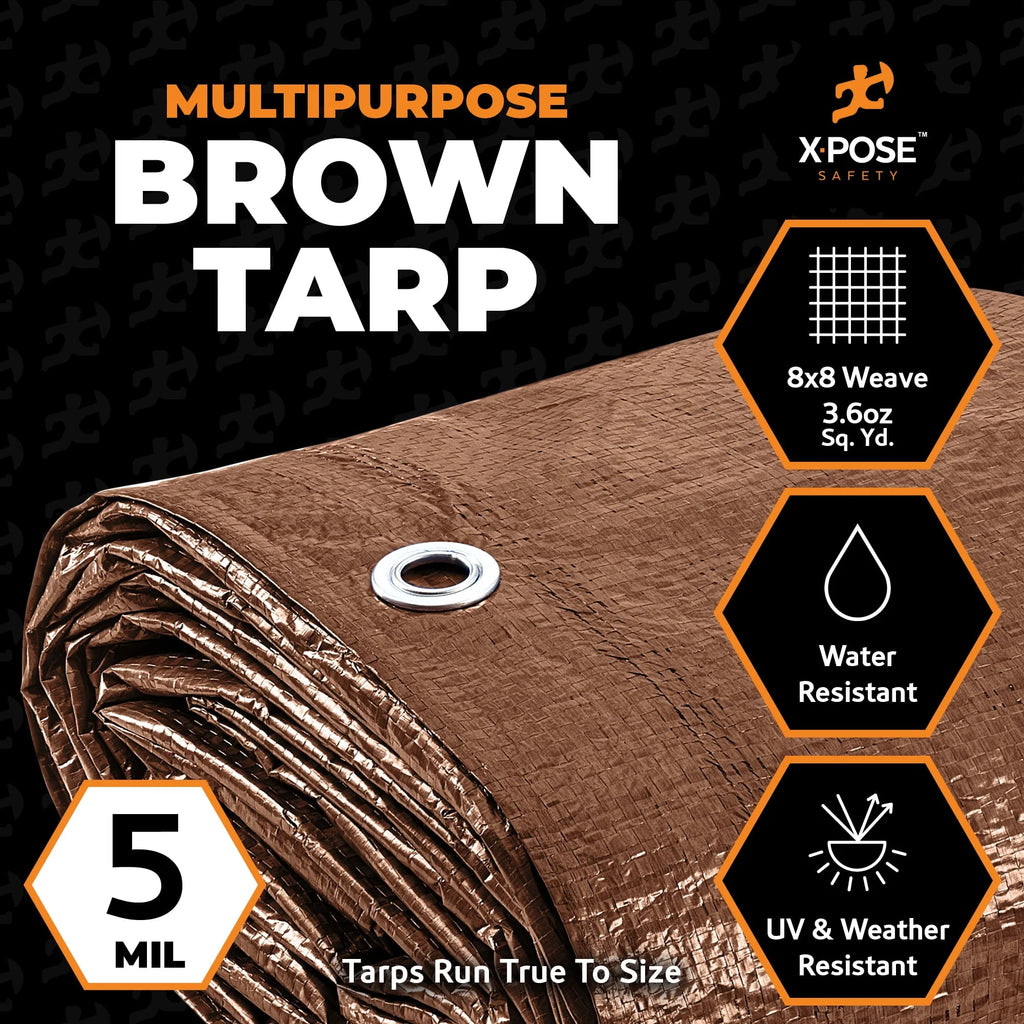 Blue 8' x 10' Waterproof Poly Tarp M1163