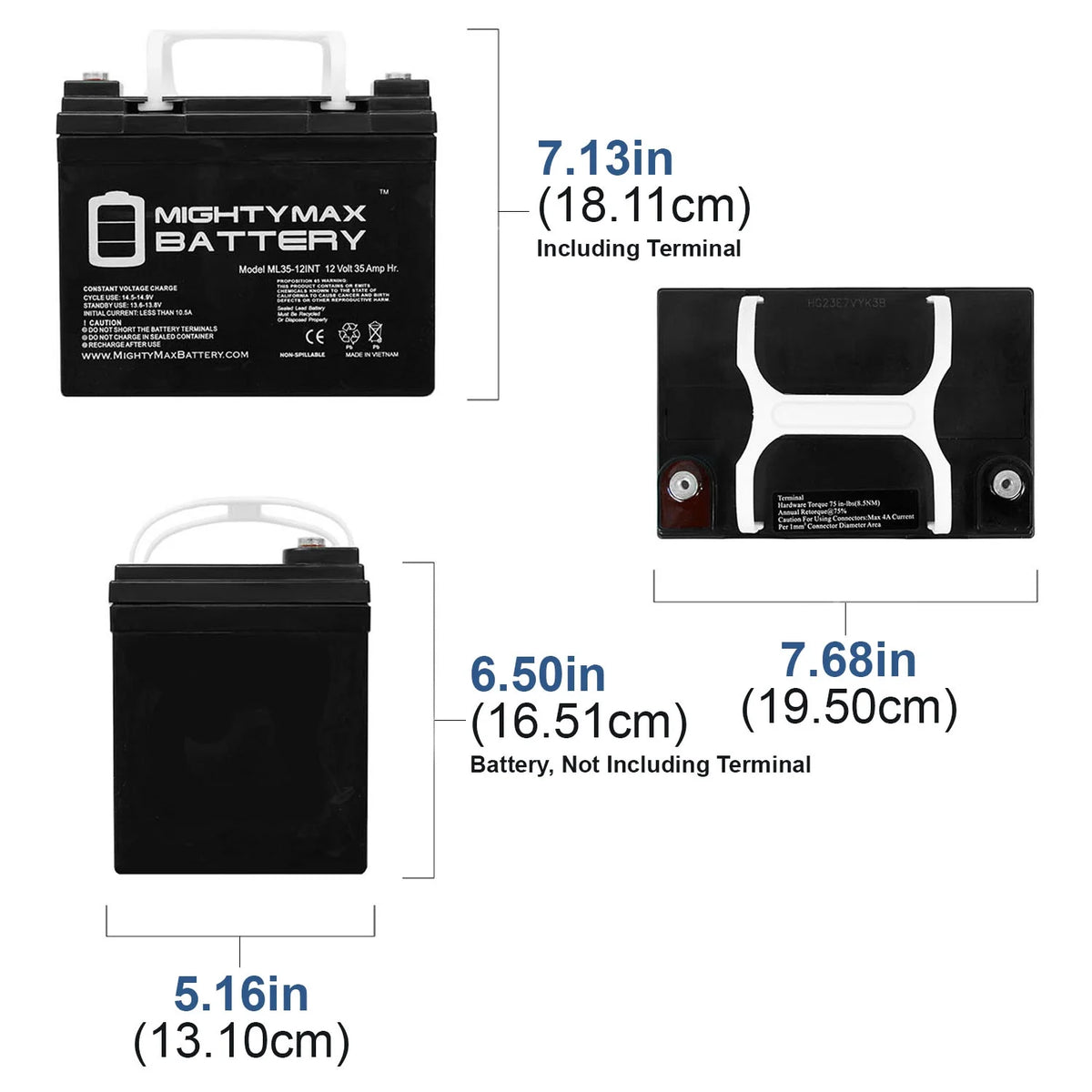 12V 35AH SLA Replacement Battery - 2 Pack P9173