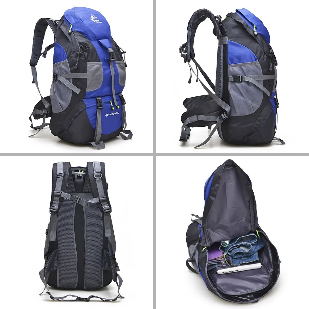 50L Water-resistant Hiking Backpack Daypack J932