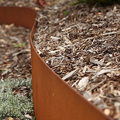 Corten Steel Landscape Edging 40 Inch Strips 8 Inch Depth 6 pcs V543