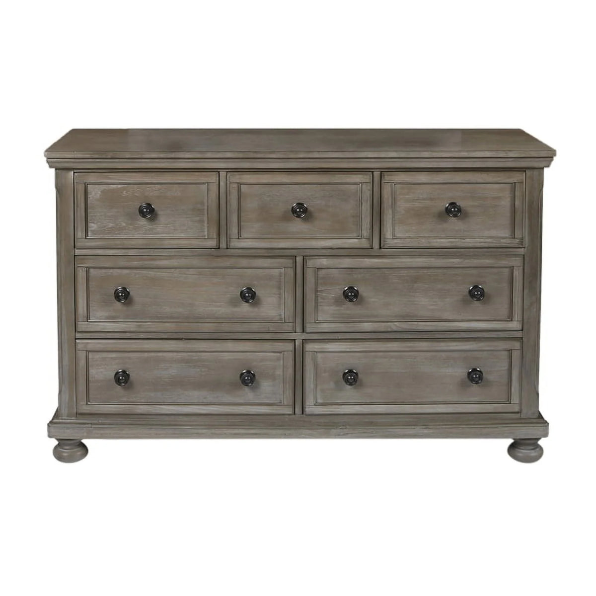 4PC Wood Twin Bedroom Set with Chest in Pewter V58347