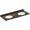 Tan Brown 61W Double Vanity Top with Backsplash P243535