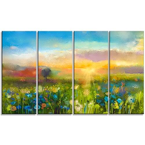 4 Piece Oil Painting Print on Wrapped Canvas Set S544