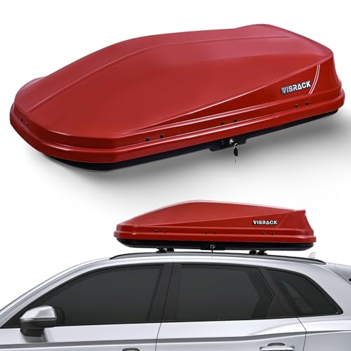 White 21 Cubic Feet Rooftop Cargo Box Carrier with Dual Side Opening D551716