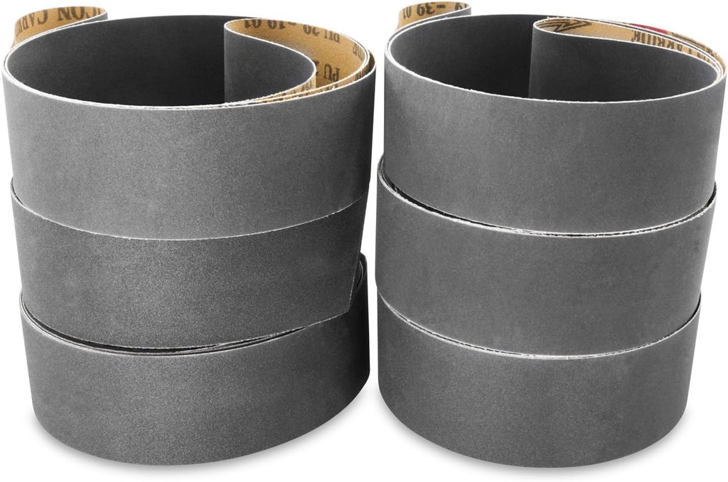 2 X 42 Inch Silicon Carbide Extra Fine Grit Sanding Belts 6 Pack A32034