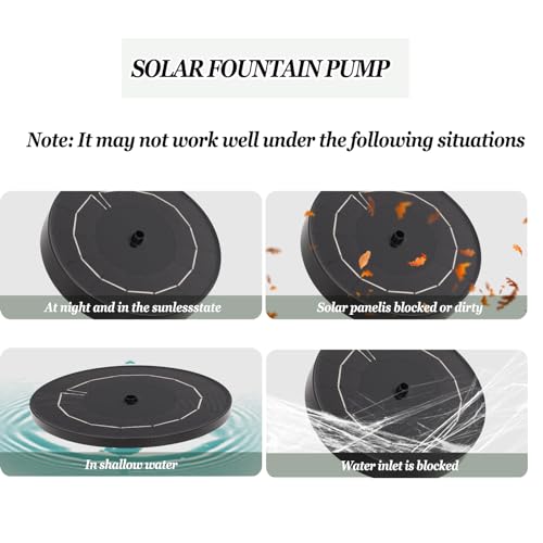 Solar Powered Bird Bath with Fountains A19956