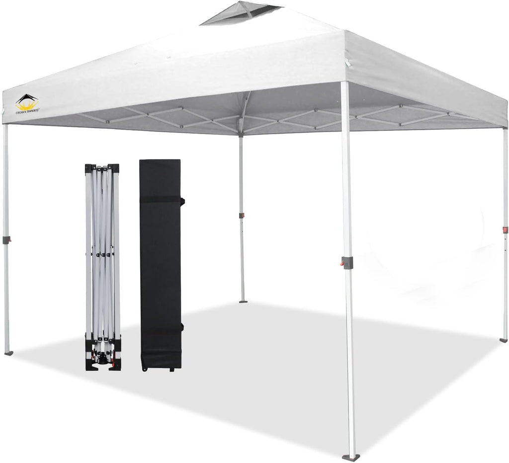 10x10 Pop up Canopy Tent with Wheeled Carry Bag D408