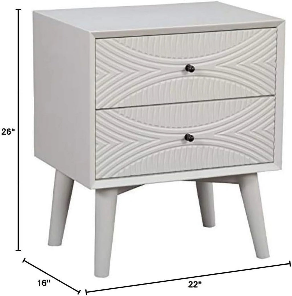 White 2 Drawer Nightstand J663506