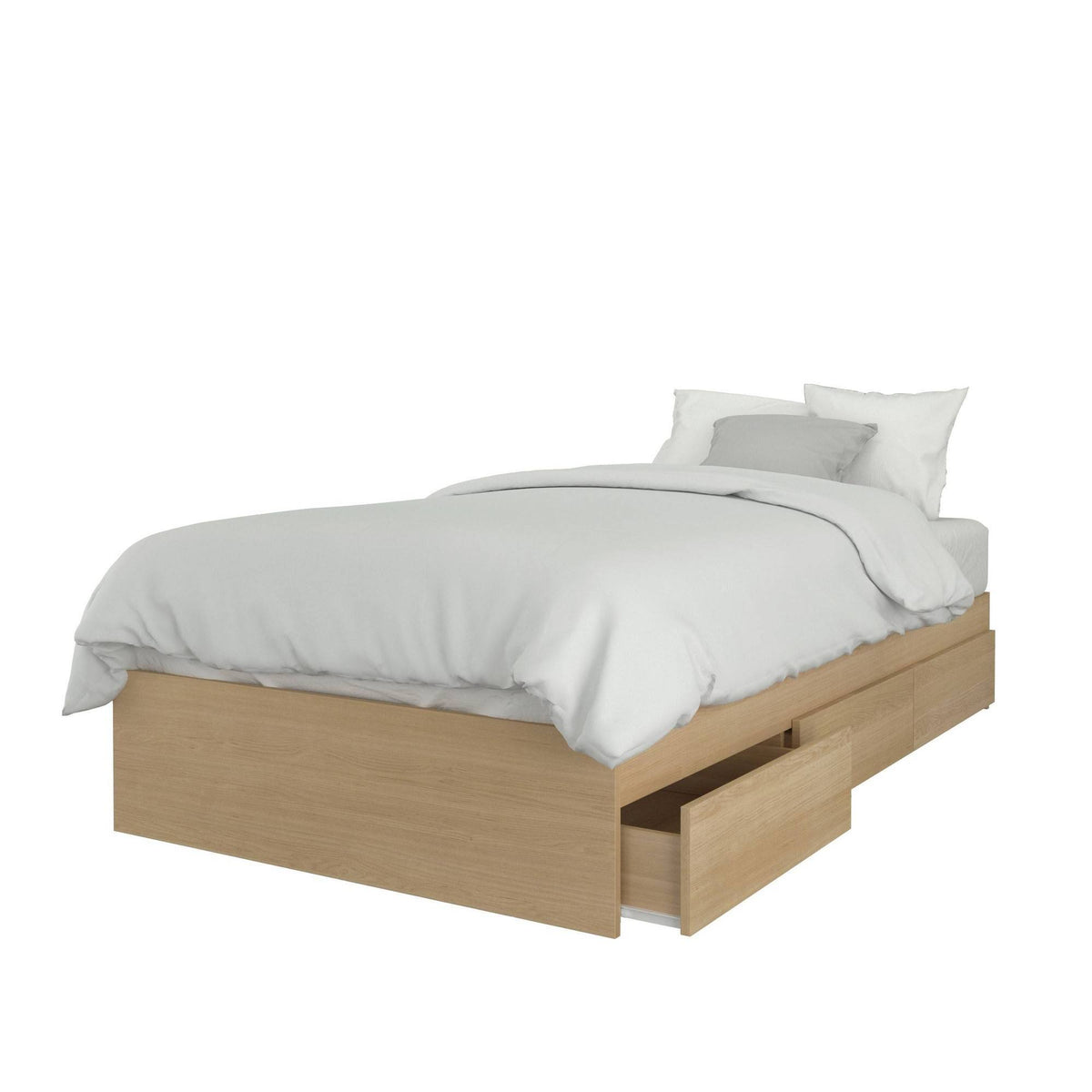2 Piece Twin Size Bedroom Set Natural Maple P445786