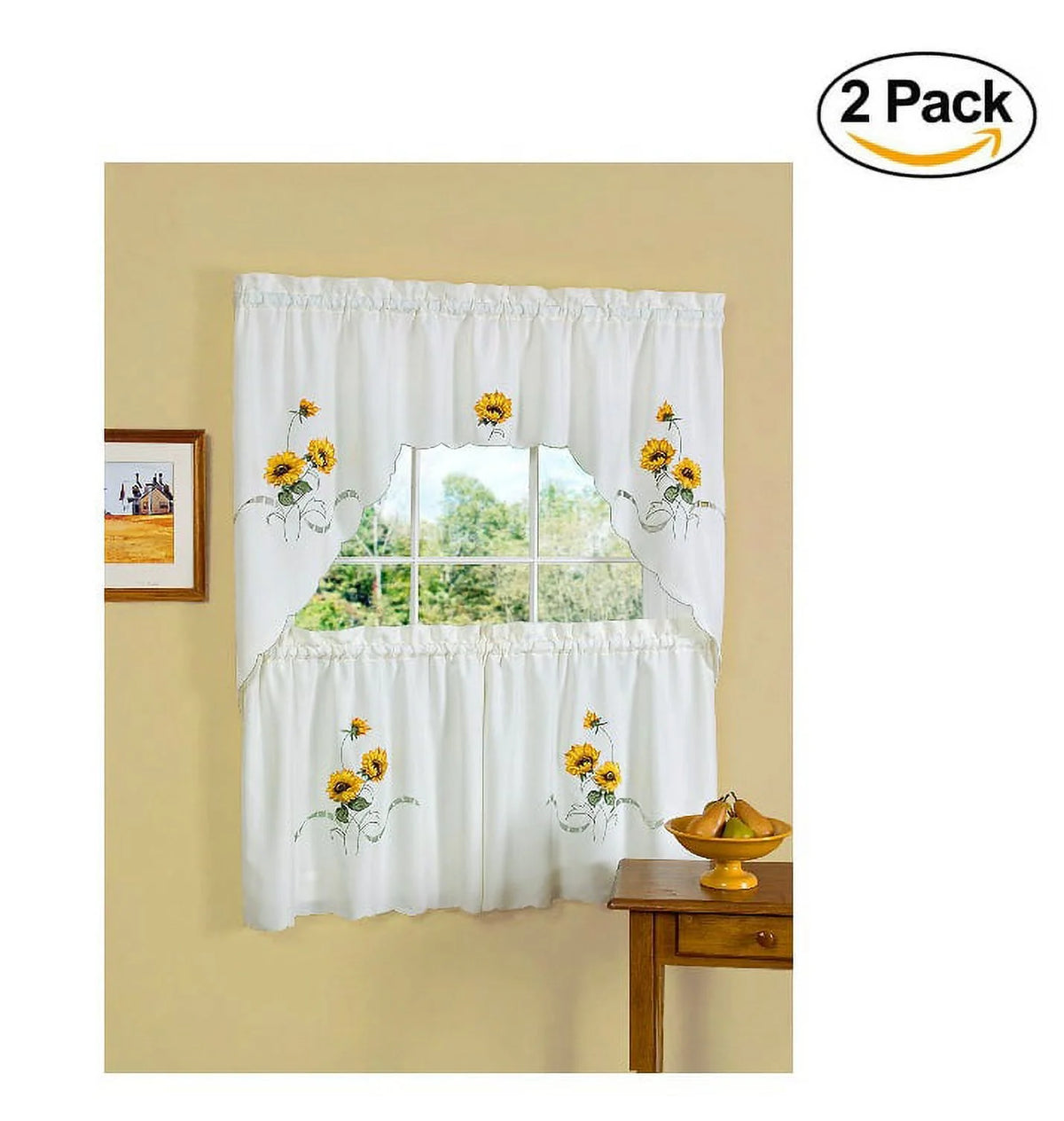 Ivory/Cream Tier and Swag Set, Set of 2 B519450