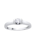 14K White Gold Diamond Solitaire Engagement Ring R8295