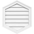 16x22W x 32x22H Vertical Peaked Surface Mount PVC Gable Vent E725