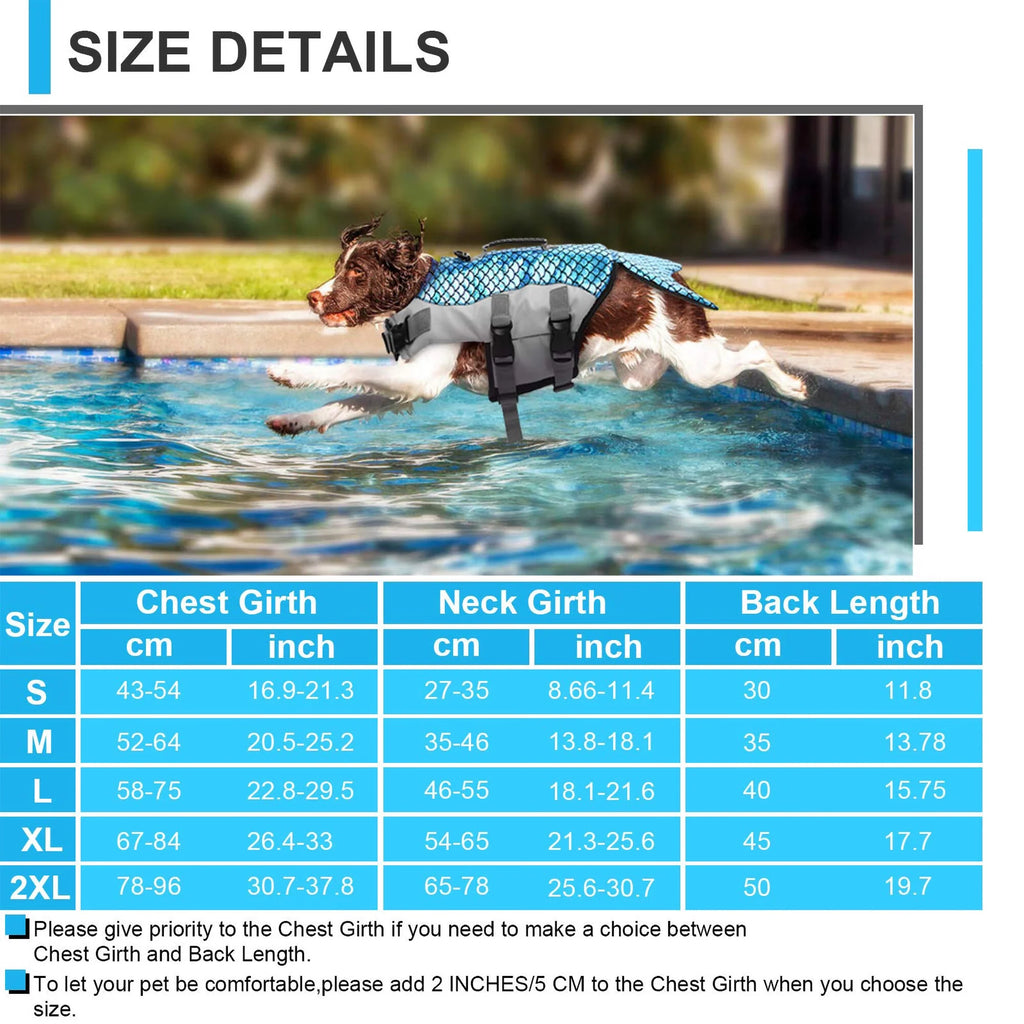 Reflective Dog Life Jacket with Rescue Handle Q386197