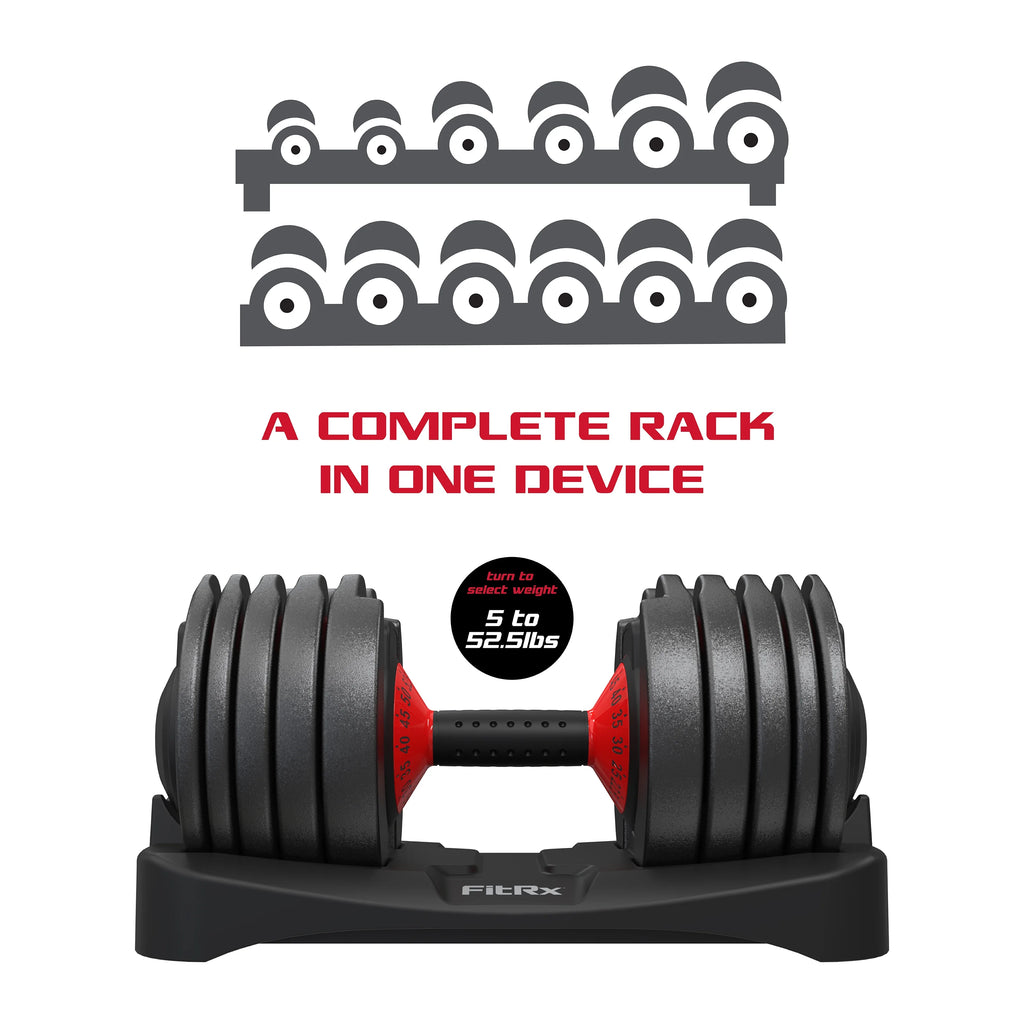 Adjustable Dumbbell 5-52.5 lbs Black O682