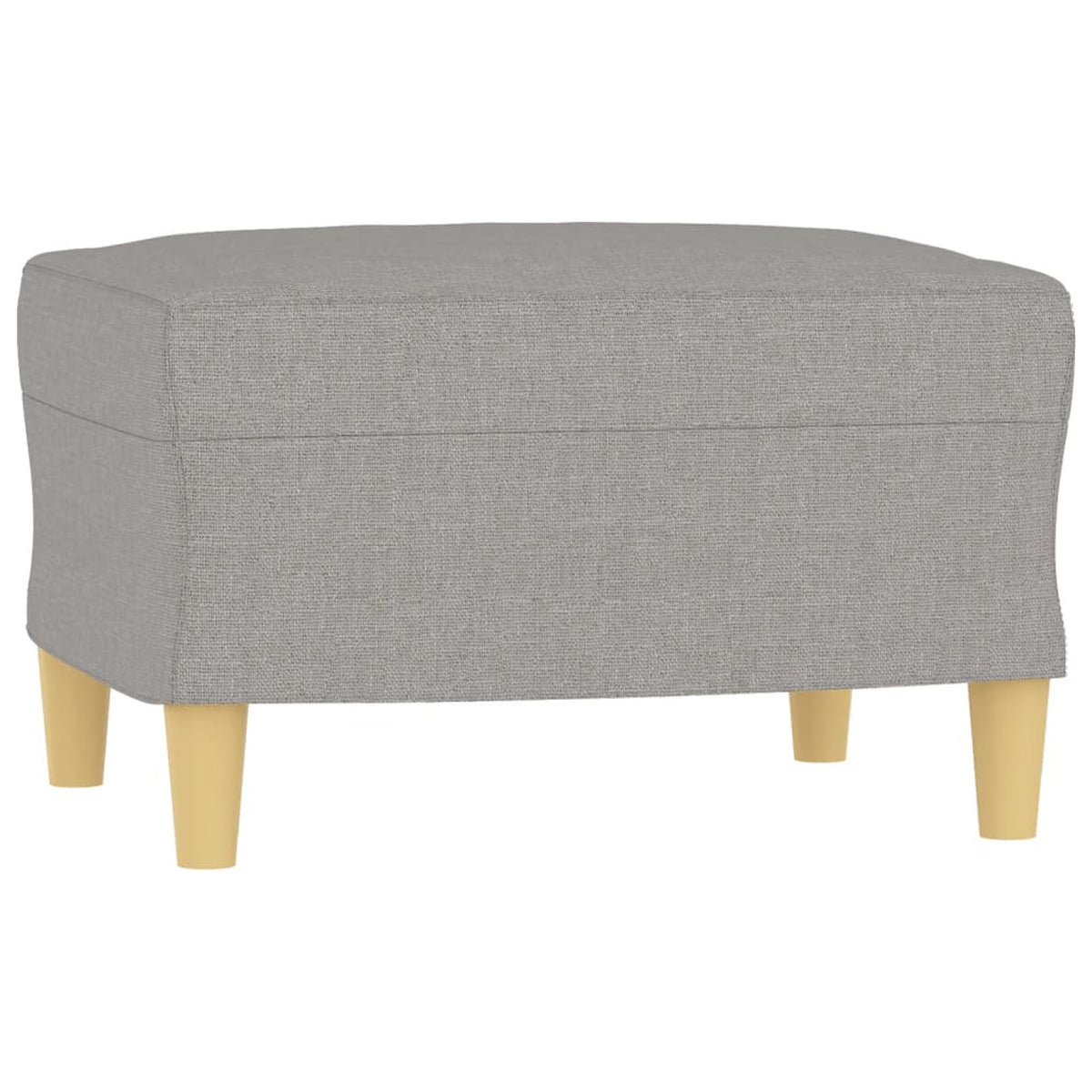 Light Gray Fabric Sofa Chair with Footstool I748066