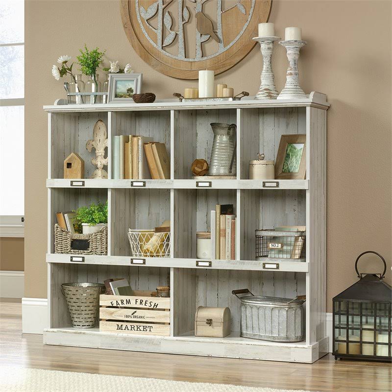 White 10-Cubby Engineered Wood Bookcase B141215
