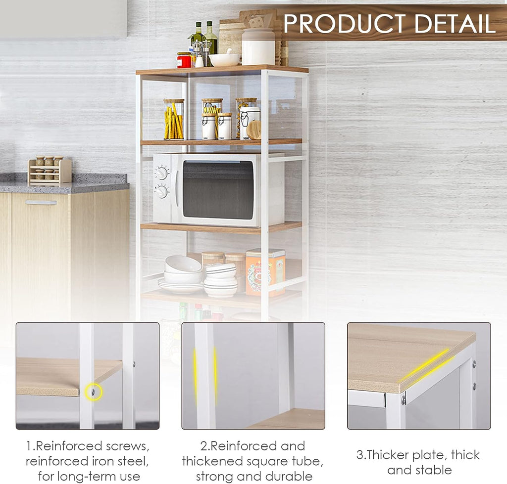 5 Tier Industrial Bookshelf with Metal Frame, Rustic Wood and Metal Shelving Unit, Oak X64236