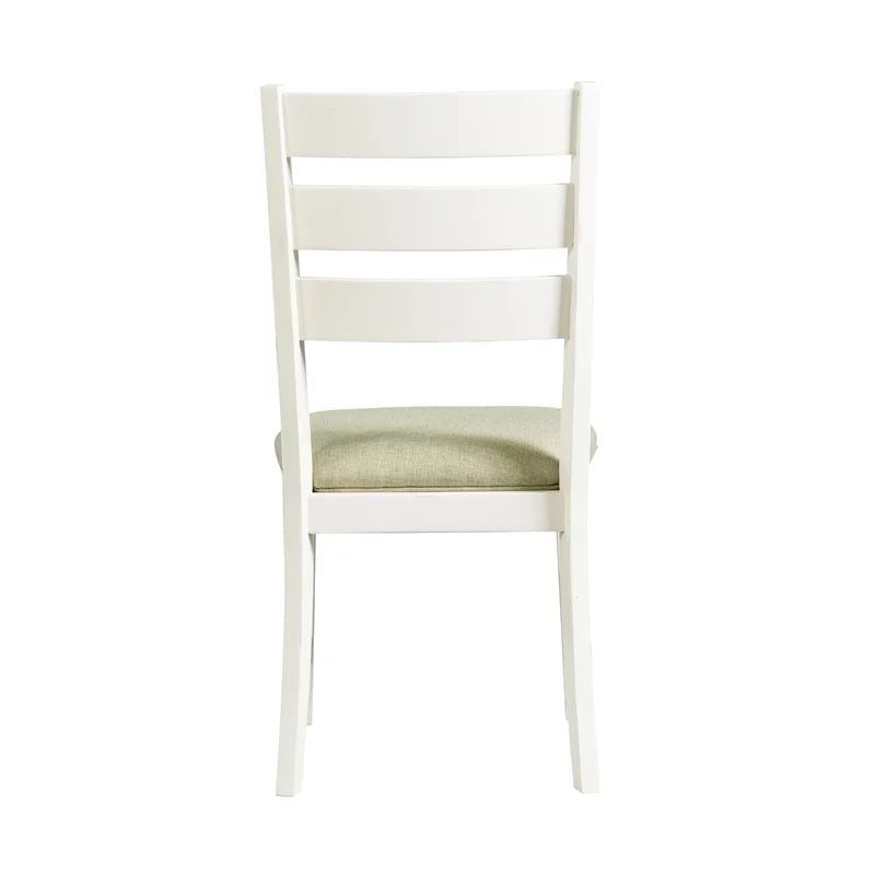 19" Farmhouse Wood Fabric Side Chair Set of 2 Z5437