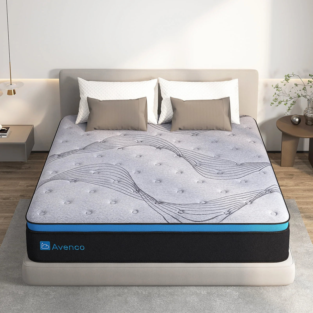 Queen Size 12-Inch Hybrid Gel Memory Foam Pillow Top Mattress M104821