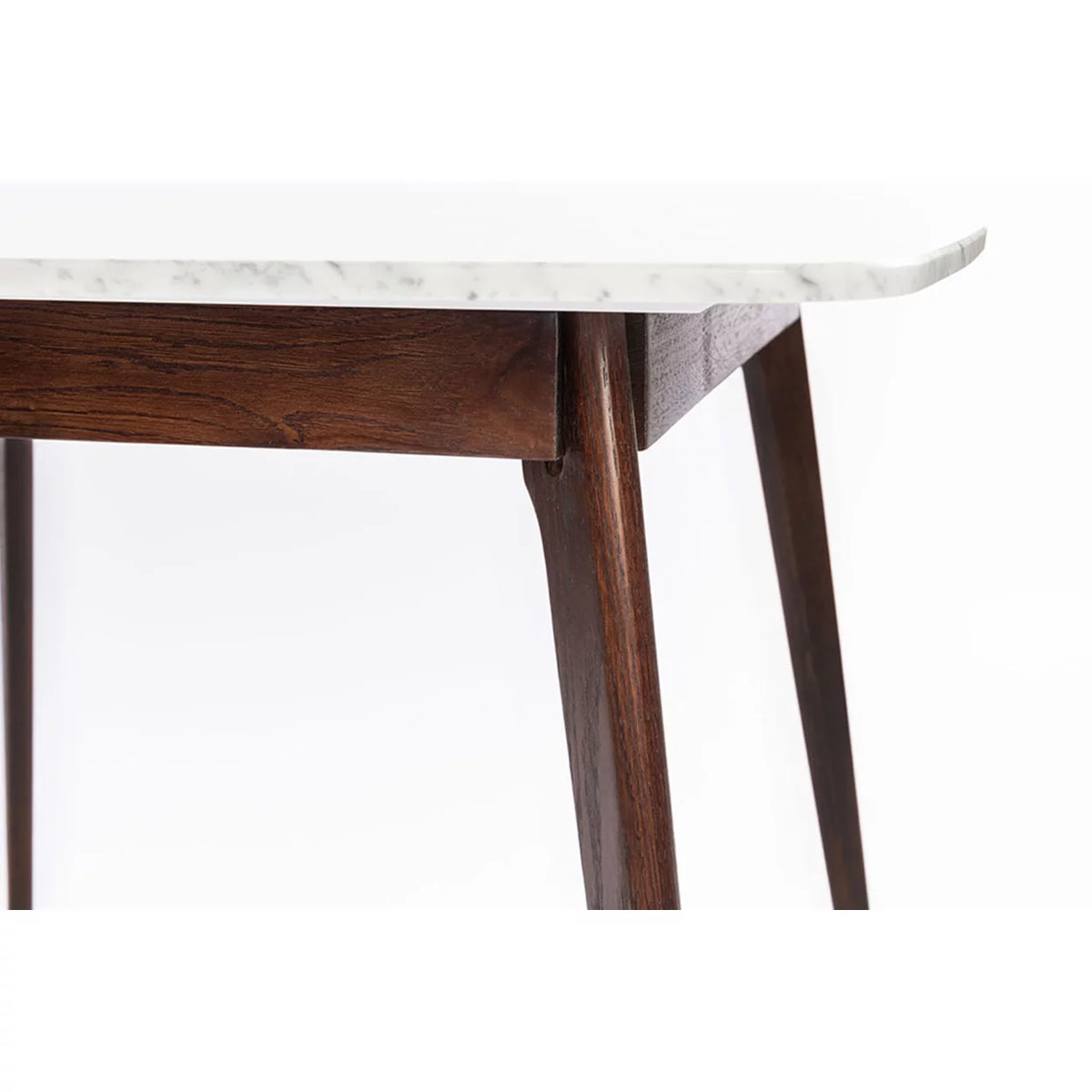 31" Square White Italian Carrara Marble Dining Table F8283