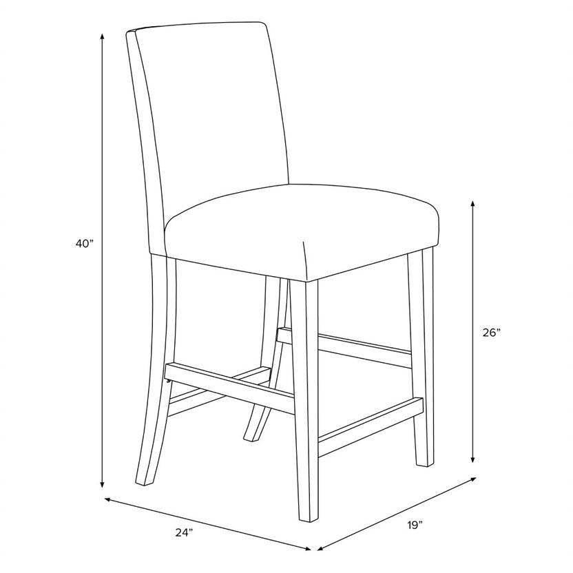 Parsons Counter Height Barstool Taupe S735