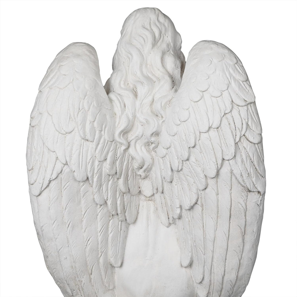 White Kneeling Praying Angel Statue Q36086