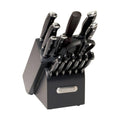 15-Piece Forged Triple Riveted Knife Set Black M87021