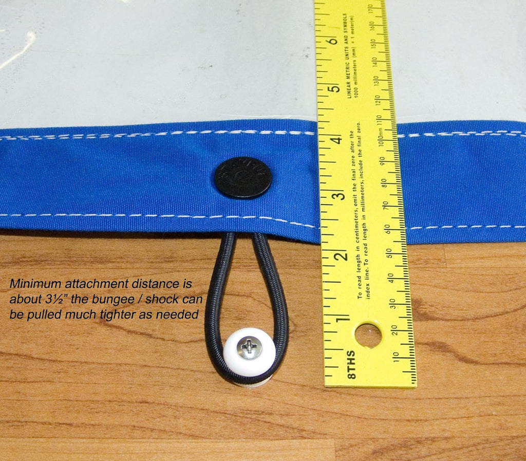 White Surface Attachment Bungee Fastener, 4 Pcs J559
