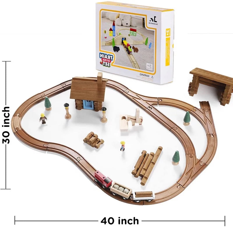 Wooden Train 100pcs Set Building Blocks R730