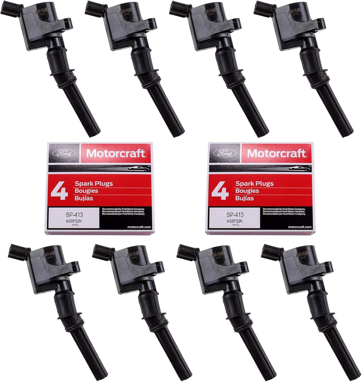 Ignition Coils and Spark Plugs Pack of 8 Pack of 2 B411805