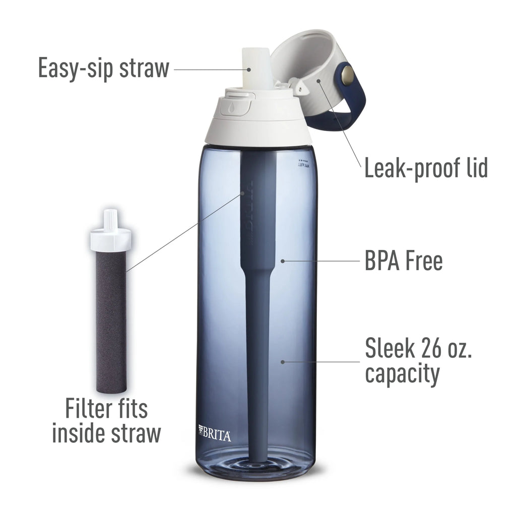 26oz Leak Proof Filtered Water Bottle with Straw G690