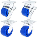 4 inch x 2 inch Stainless Steel Caster Set of 4 with Locking Brakes O10821