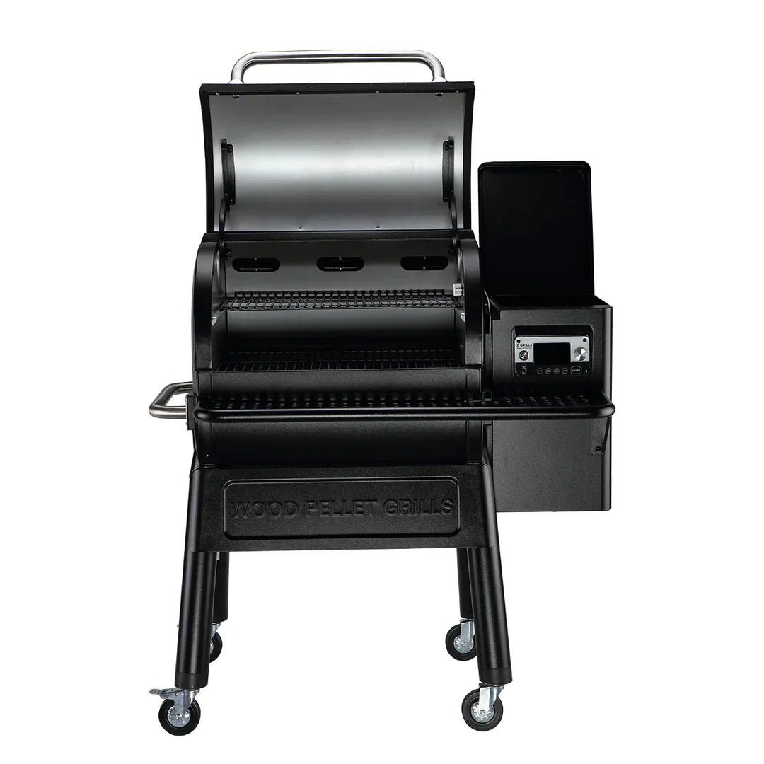 Pellet Grill & Smoker with Foldable Front Shelf, Ash Cleanout System, Rain Cover, 1056 sq.in Cooking Area W185