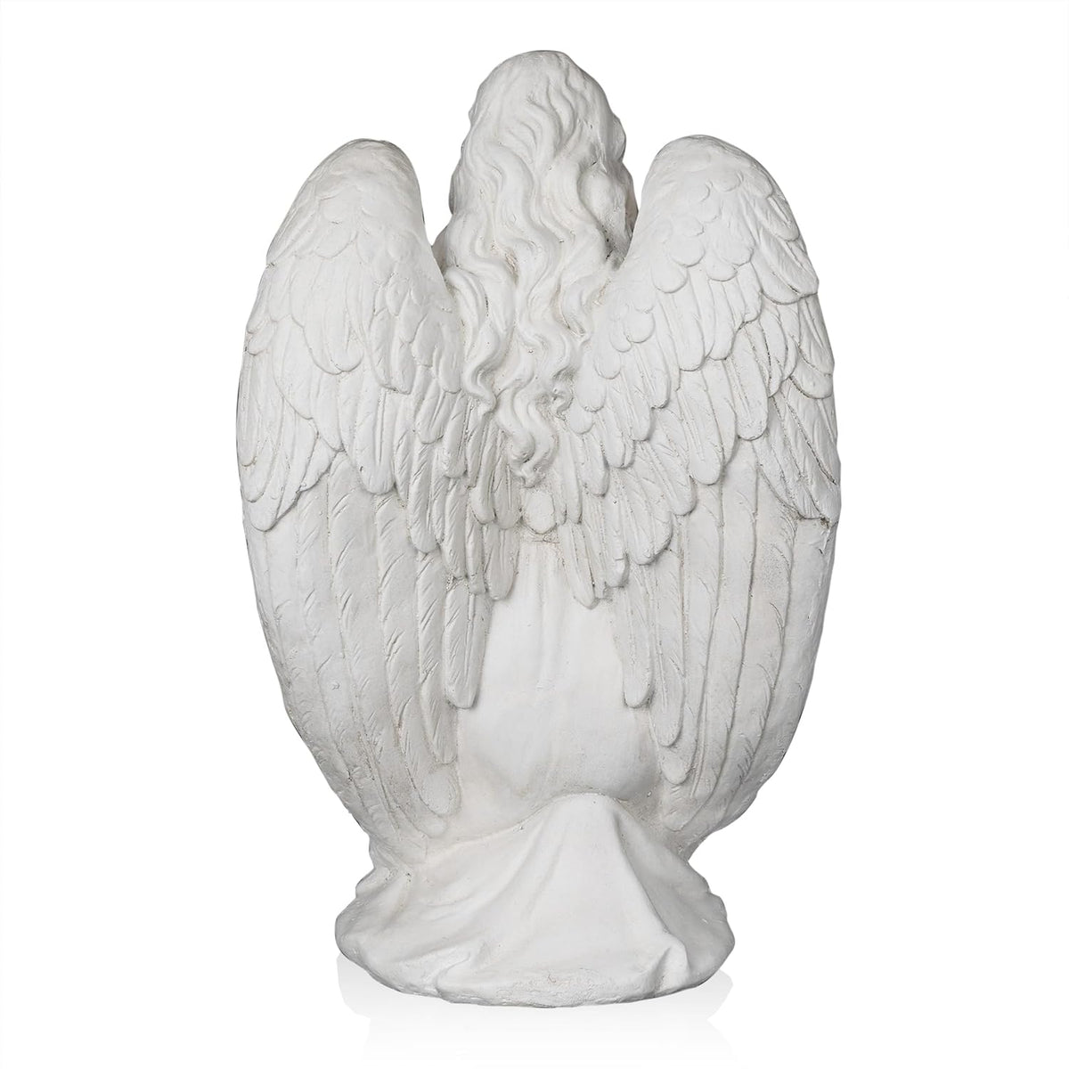 White Kneeling Praying Angel Statue Q36086