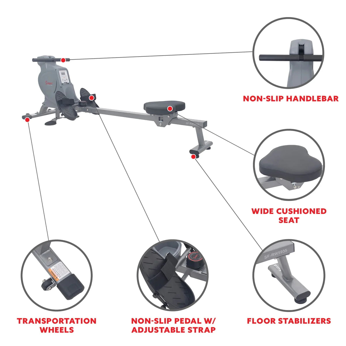 Dual Rower Rowing Machine Y658686