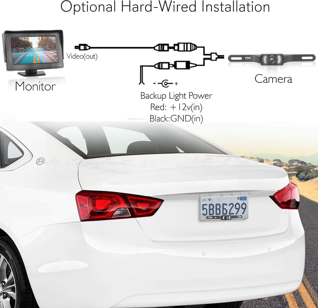 Waterproof Wireless Rear View Camera with 4.3” Color LCD Display W43221