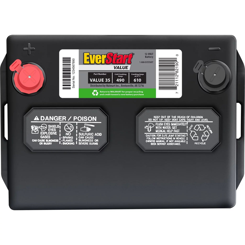 Lead Acid Automotive Battery Group Size 35 12 Volt 490 CCA F9716