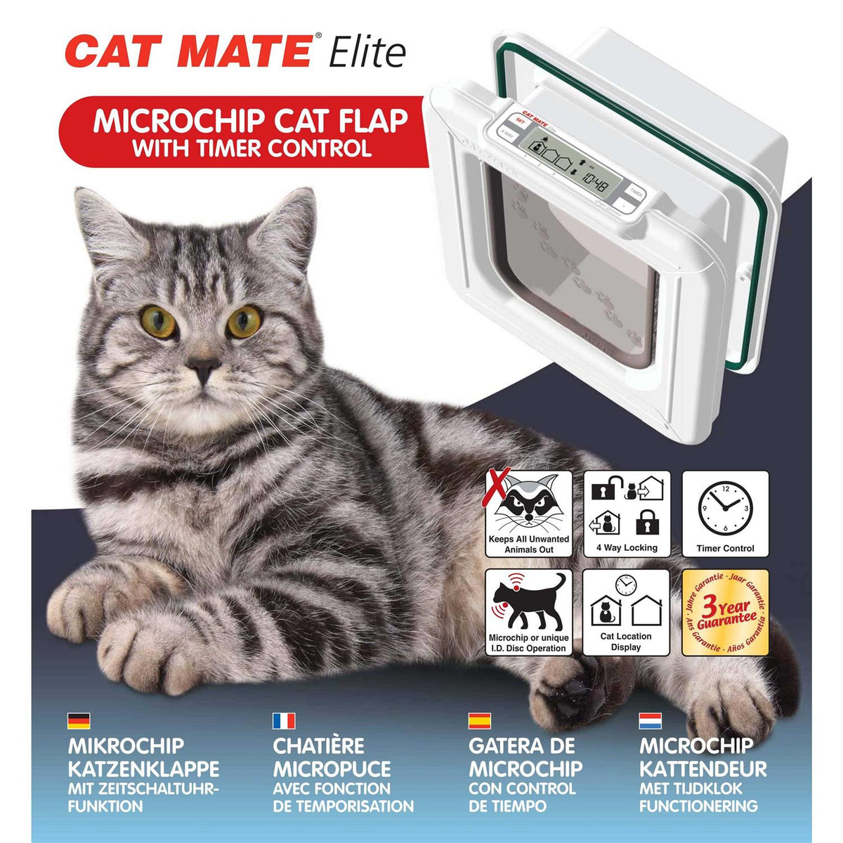 Microchip Cat Flap with Timer Control M1801