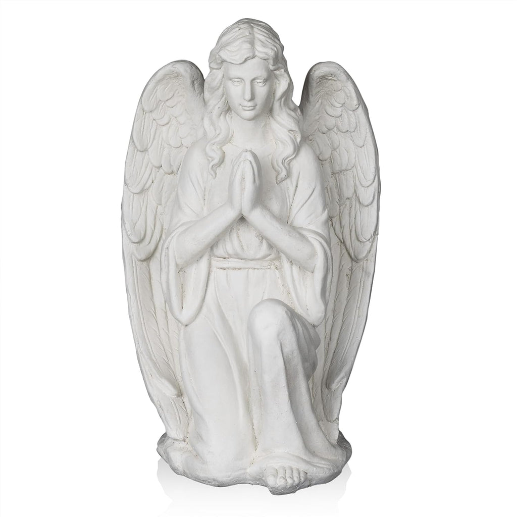 White Kneeling Praying Angel Statue Q36086