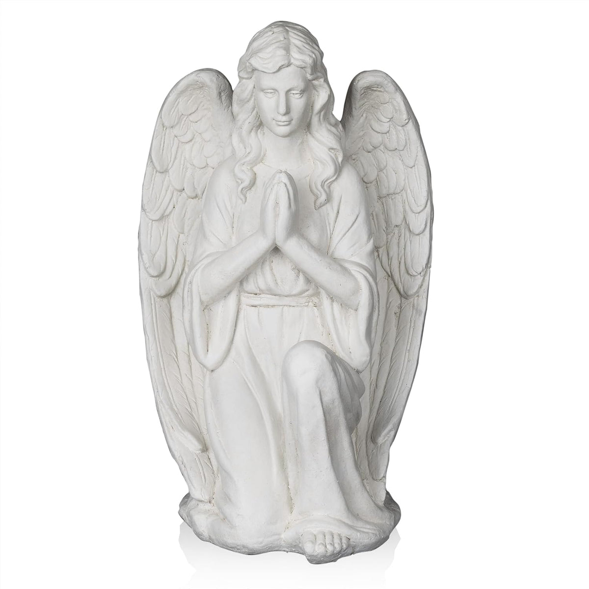 White Kneeling Praying Angel Statue Q36086