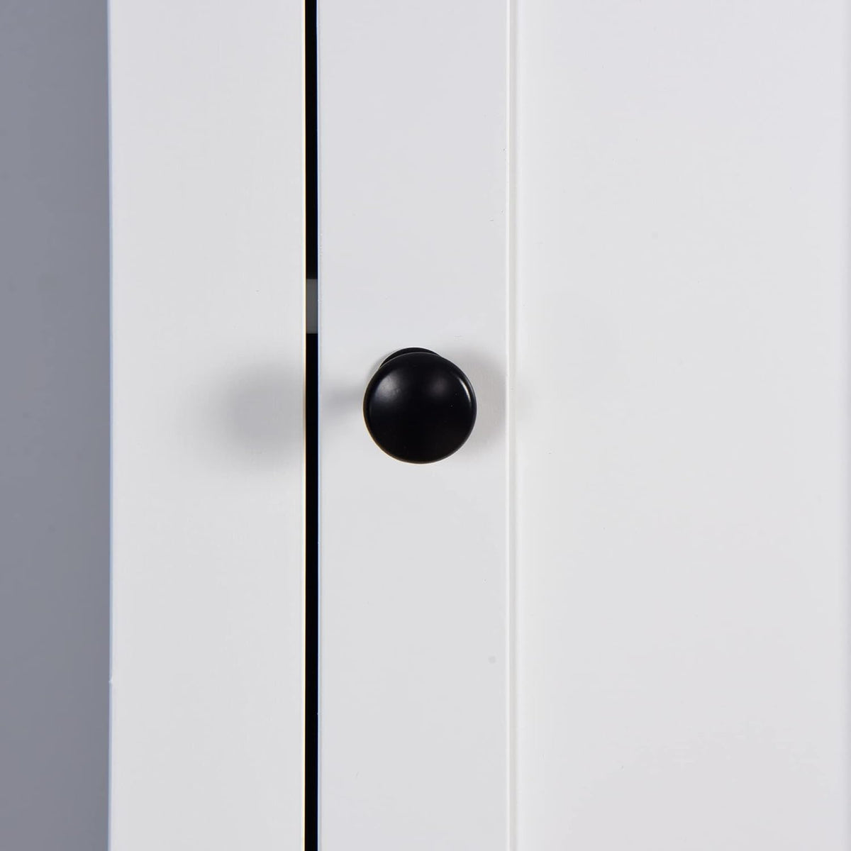 White 15.7"L x 11.8"W x 67"H Narrow Bathroom Storage Cabinet with Shelves and Door C4608
