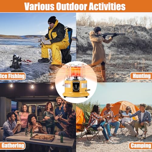 2 in 1 Propane Heater & Stove, 13000 BTU Portable Propane Heater with Handle D25473